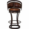 Boseman Leather & Iron Counter Stool