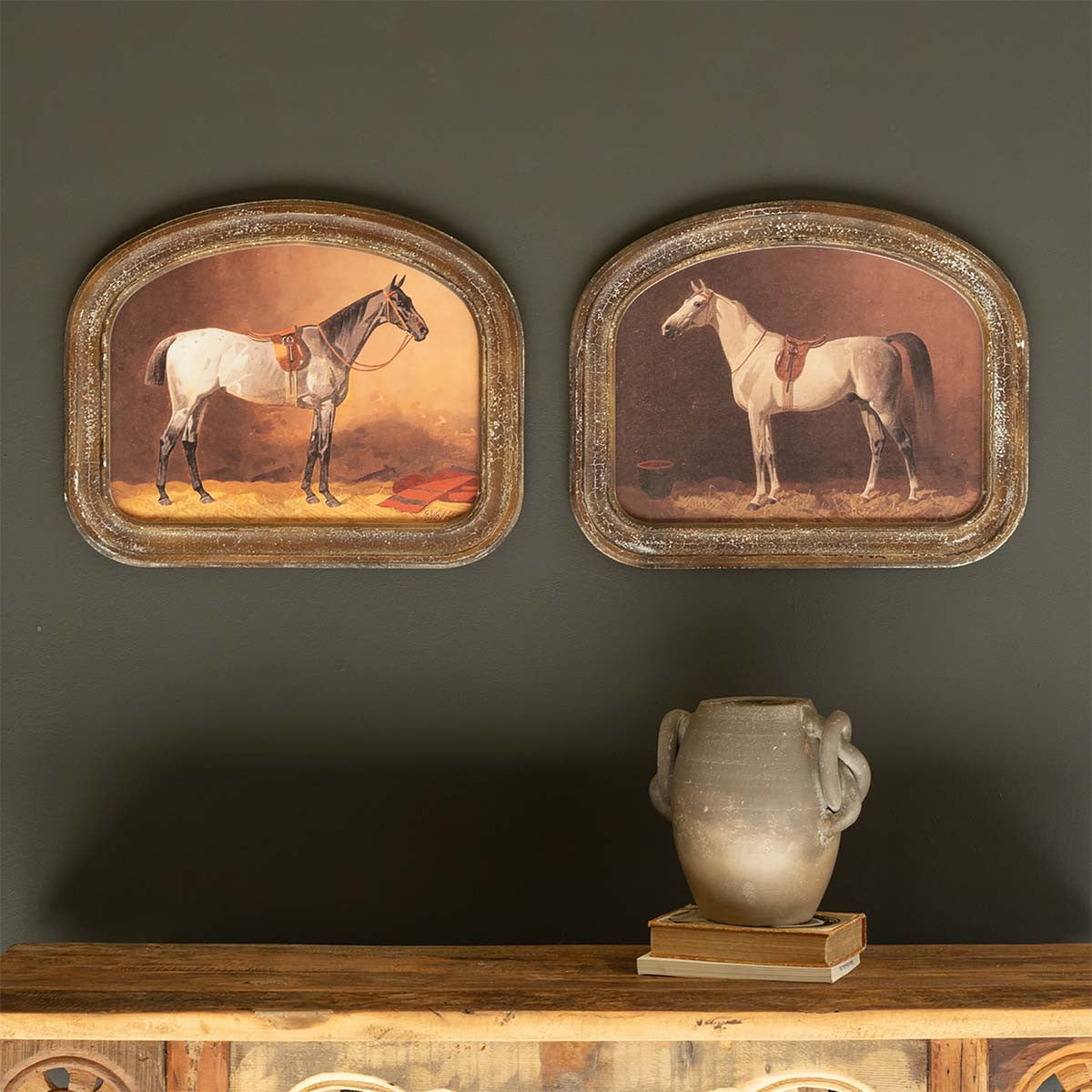 Framed Equine Antique Wall Art - Set of 2 - OVERSTOCK