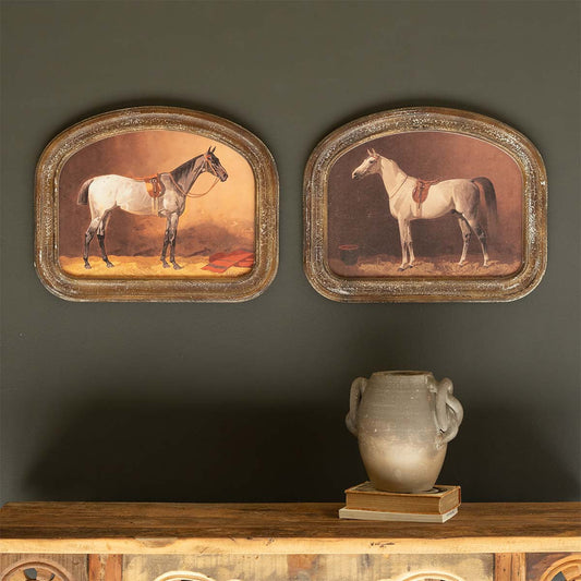 Framed Equine Antique Wall Art - Set of 2 - OVERSTOCK