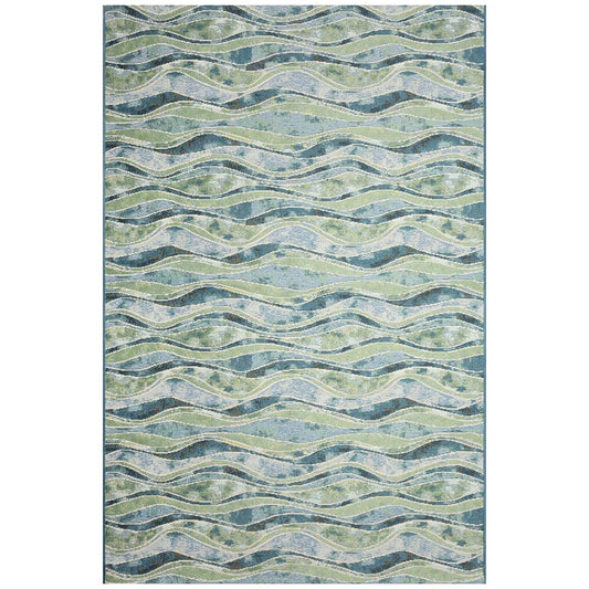 Rolling Tide Indoor/Outdoor Rug - 8 x 10 - OVERSTOCK