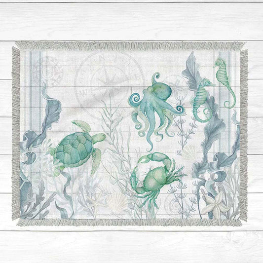Sea Creatures Throw - Small - OVERSTOCK