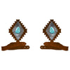 Desert Diamond with Turquoise Stone Tie Backs - Set of 2 - OVERSTOCK