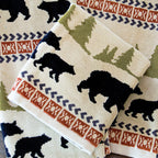 Ivory Mountain Bears Wash Cloth