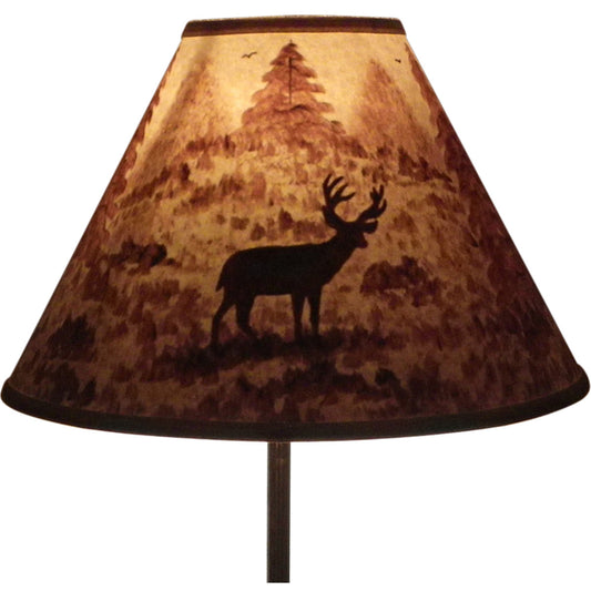Woodland Pines Deer Handpainted Lampshade