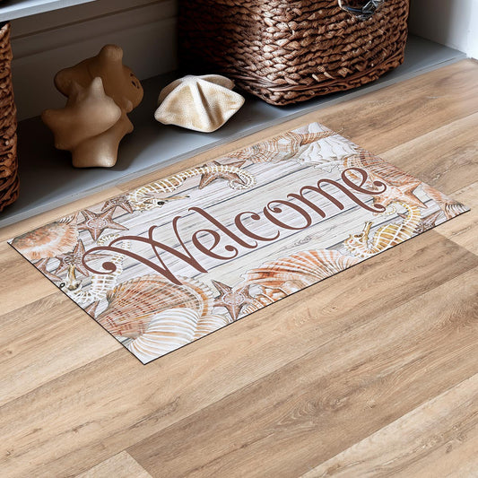 Coastal Shells Welcome Floor Mat - CLEARANCE