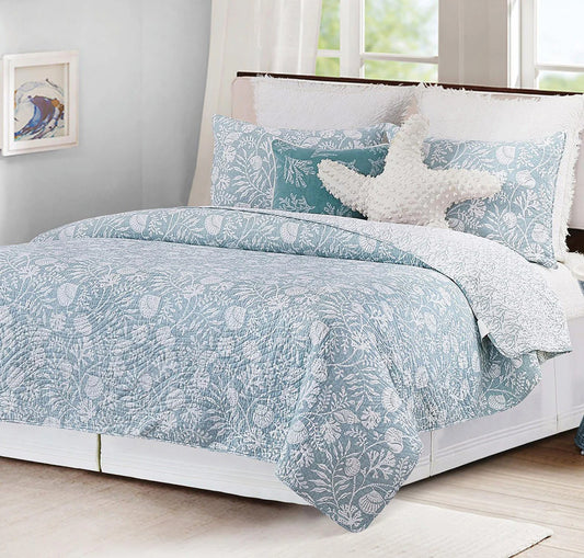 Coral Bay Quilt Bed Set - Twin - OVERSTOCK