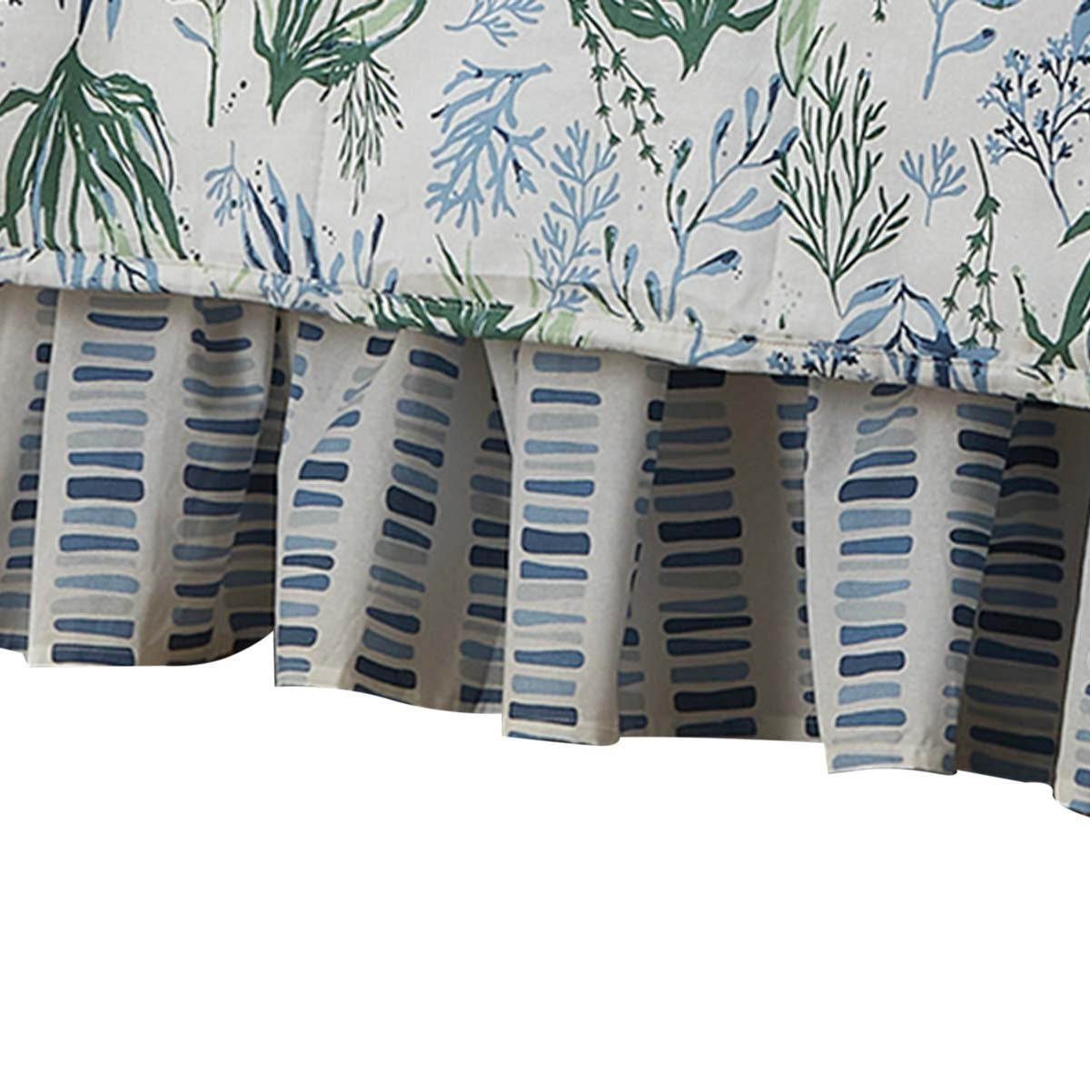 Sea Flora Bedskirt - King - OVERSTOCK