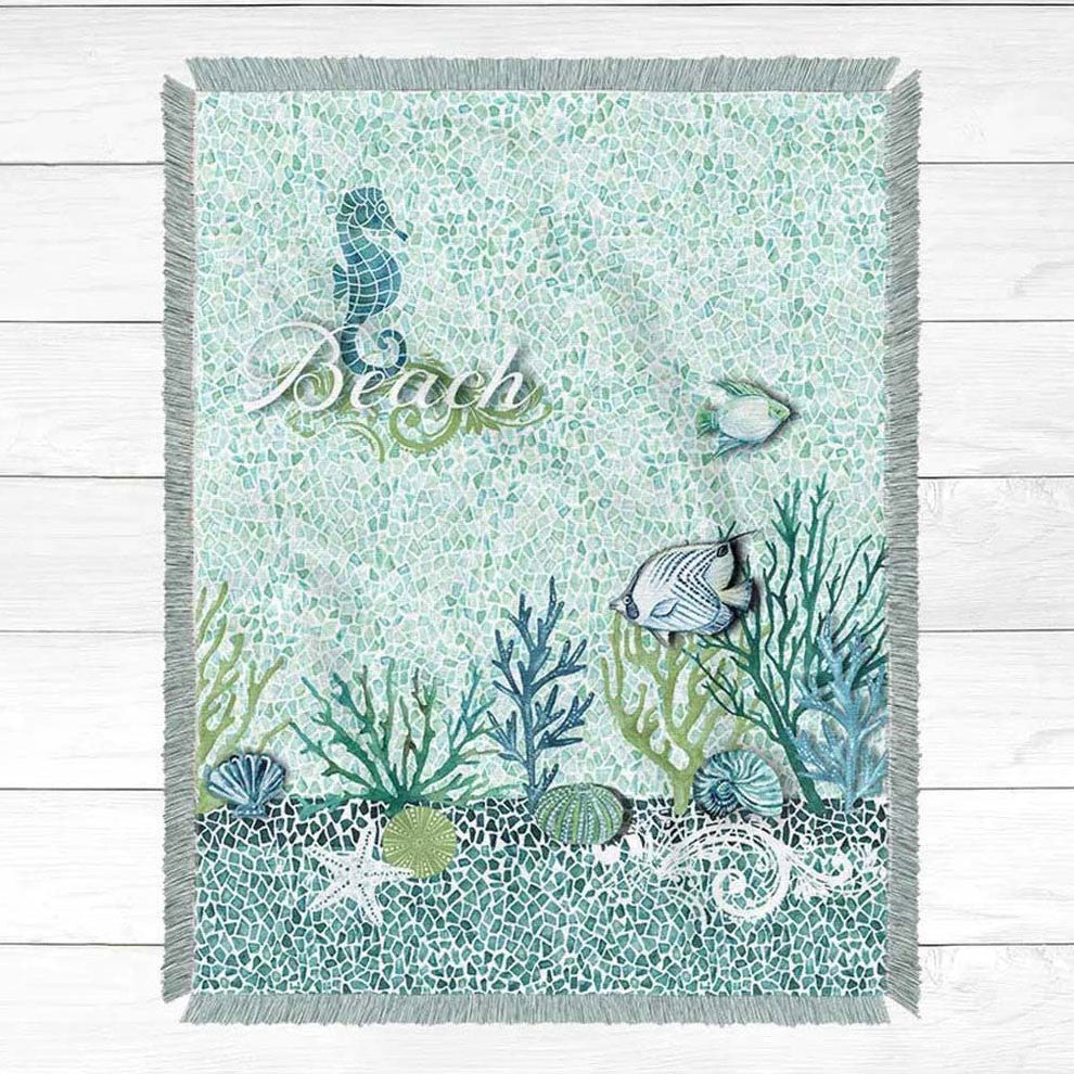 Reef Mosaic Throw - Small - OVERSTOCK