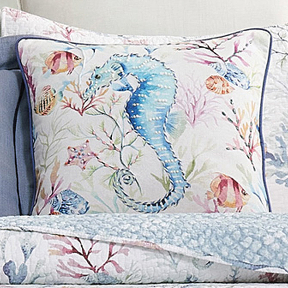 Coral Waters Accent Pillow - OVERSTOCK