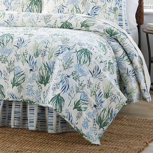 Sea Flora Bedspread - Queen - OVERSTOCK