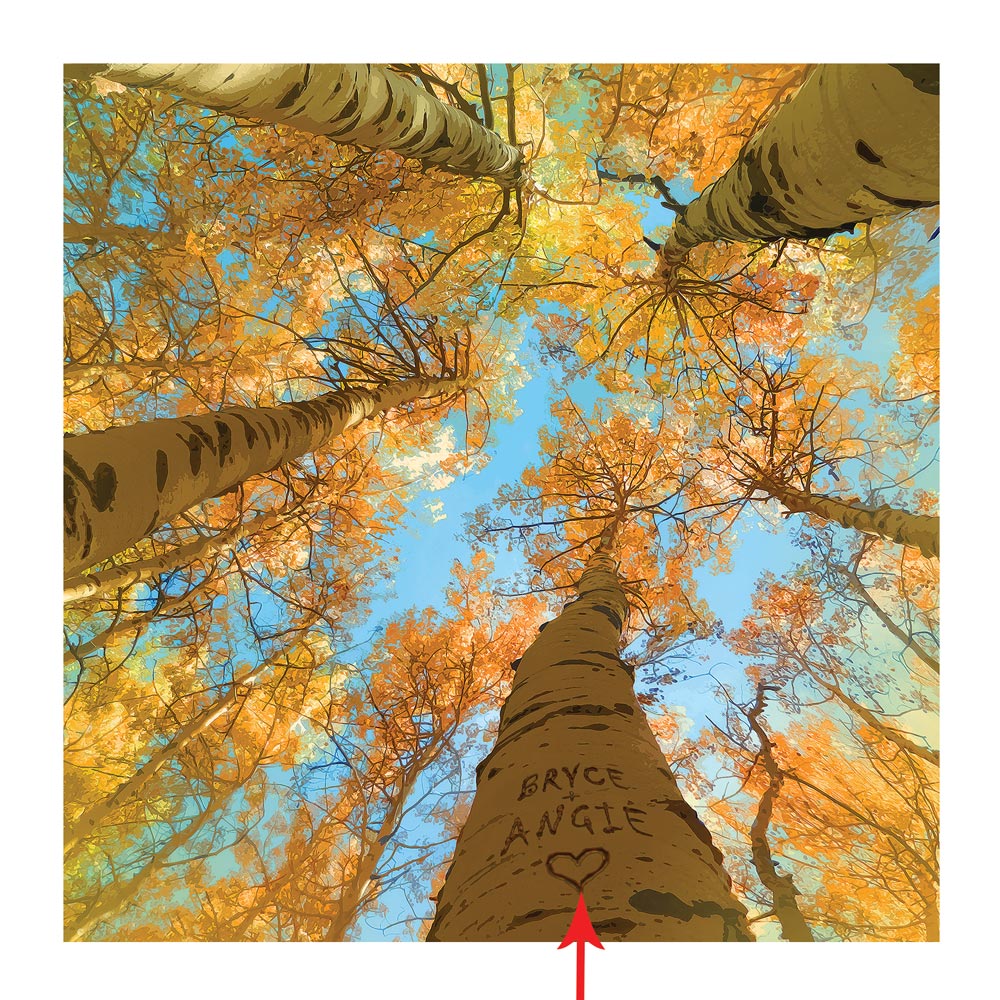 Aspen Sky Personalized Stretched Canvas - Large