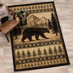 Black Bear Wilderness Rug - 4 x 5