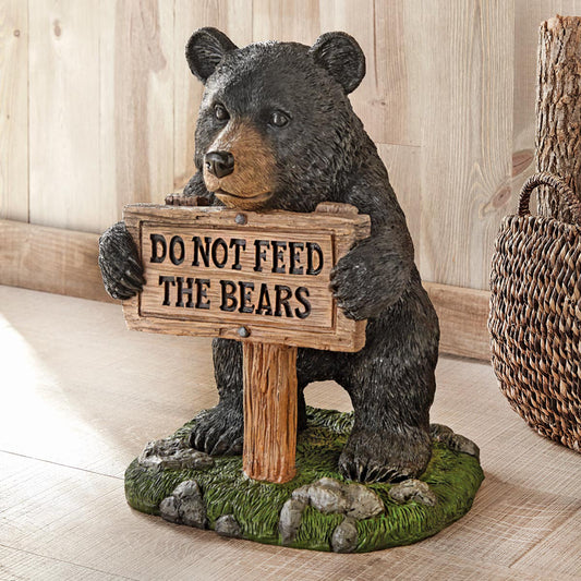 Do Not Feed The Bears Sculpture - CLEARANCE