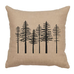 Trees Linen Pillow - Natural