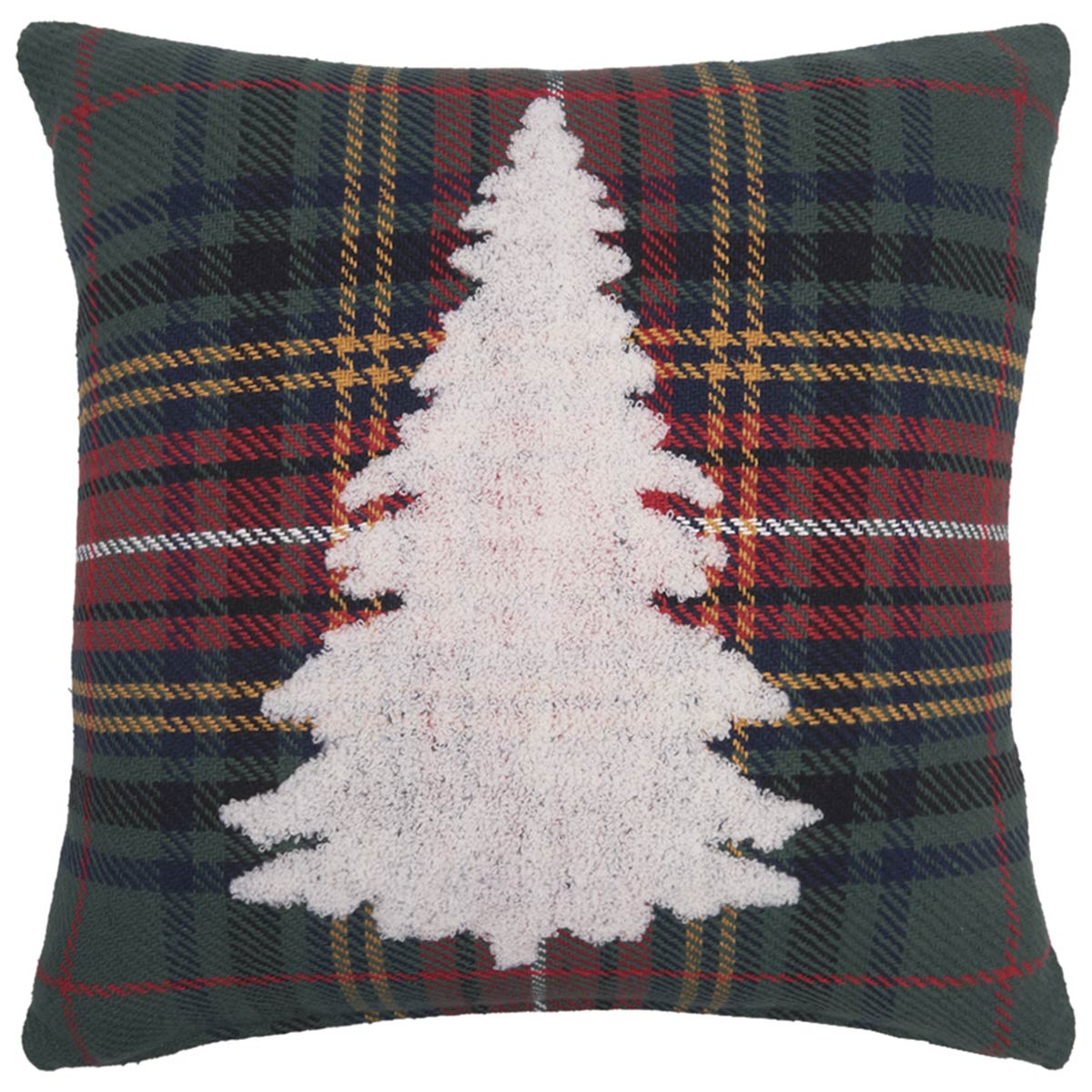 Multi Plaid Tree Pillow