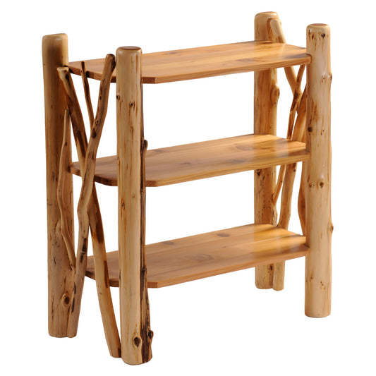 Cedar Open Bookshelf with Twig Accents