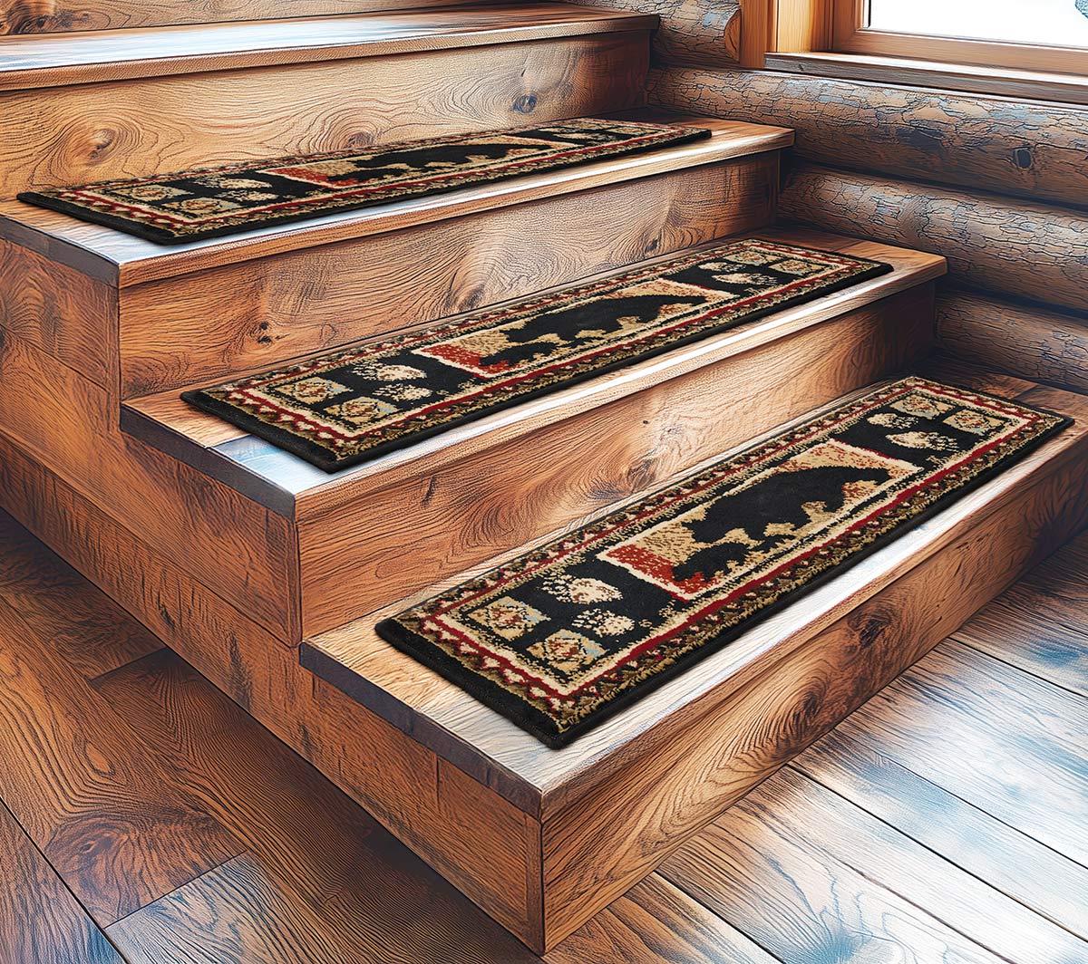 Rustic Bear Stair Tread