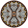 Tribal Rain Turquoise Rug - 8 Ft. Round