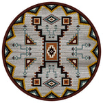 Tribal Rain Turquoise Rug - 8 Ft. Round