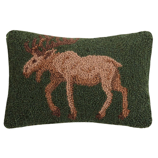 Forest Moose Hooked Pillow - OUT OF STOCK UNTIL 07/30/2026
