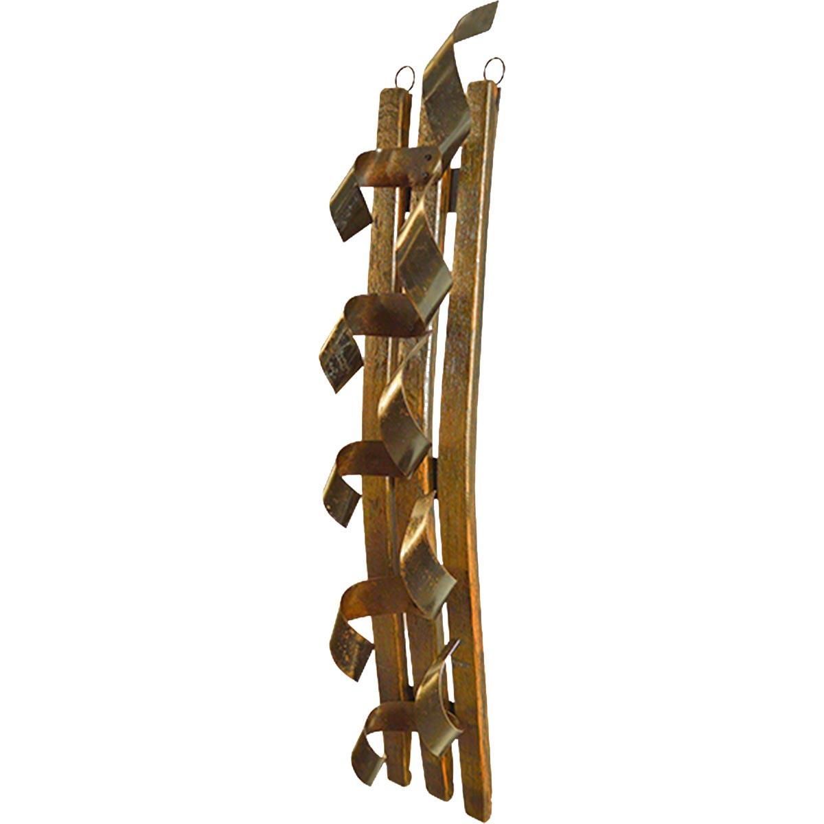 Oak Barrel Wood Wall-Mounted Wine Rack