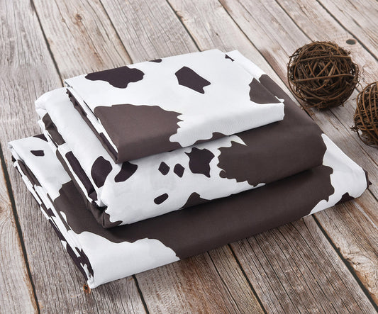 White Cowhide Sheet Set - King - SALE