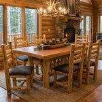 Cedar Log Standard Finish Rectangle Dining Table - 5 Foot