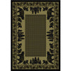 Big Sky Bear Family Green Rug - 11 x 13