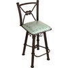 Coronado Swivel Barstool - Plain with Tacks Turquoise