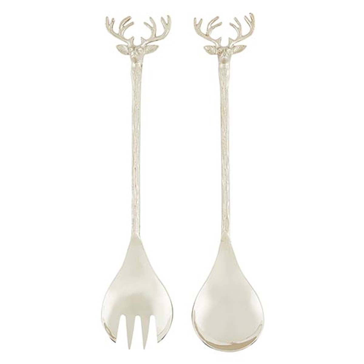 Antler Charm Salad Servers - Set of 2
