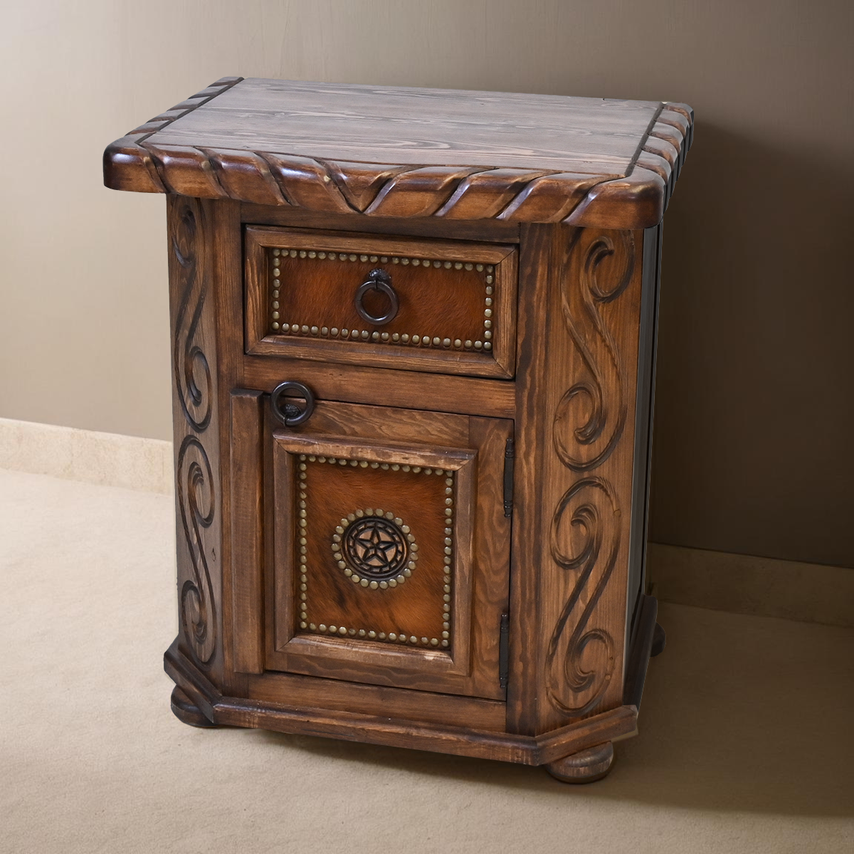 Texas Star Cowhide Bedroom Furniture