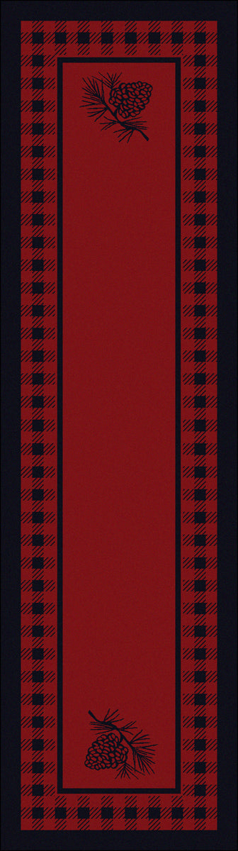 Pine Refuge Red Rug - 2 x 8
