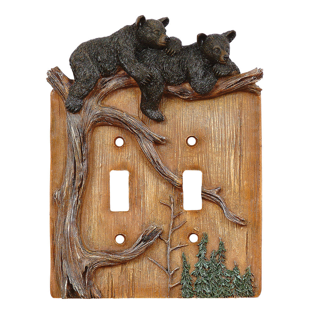 Climbing Bears Double Switch Plate