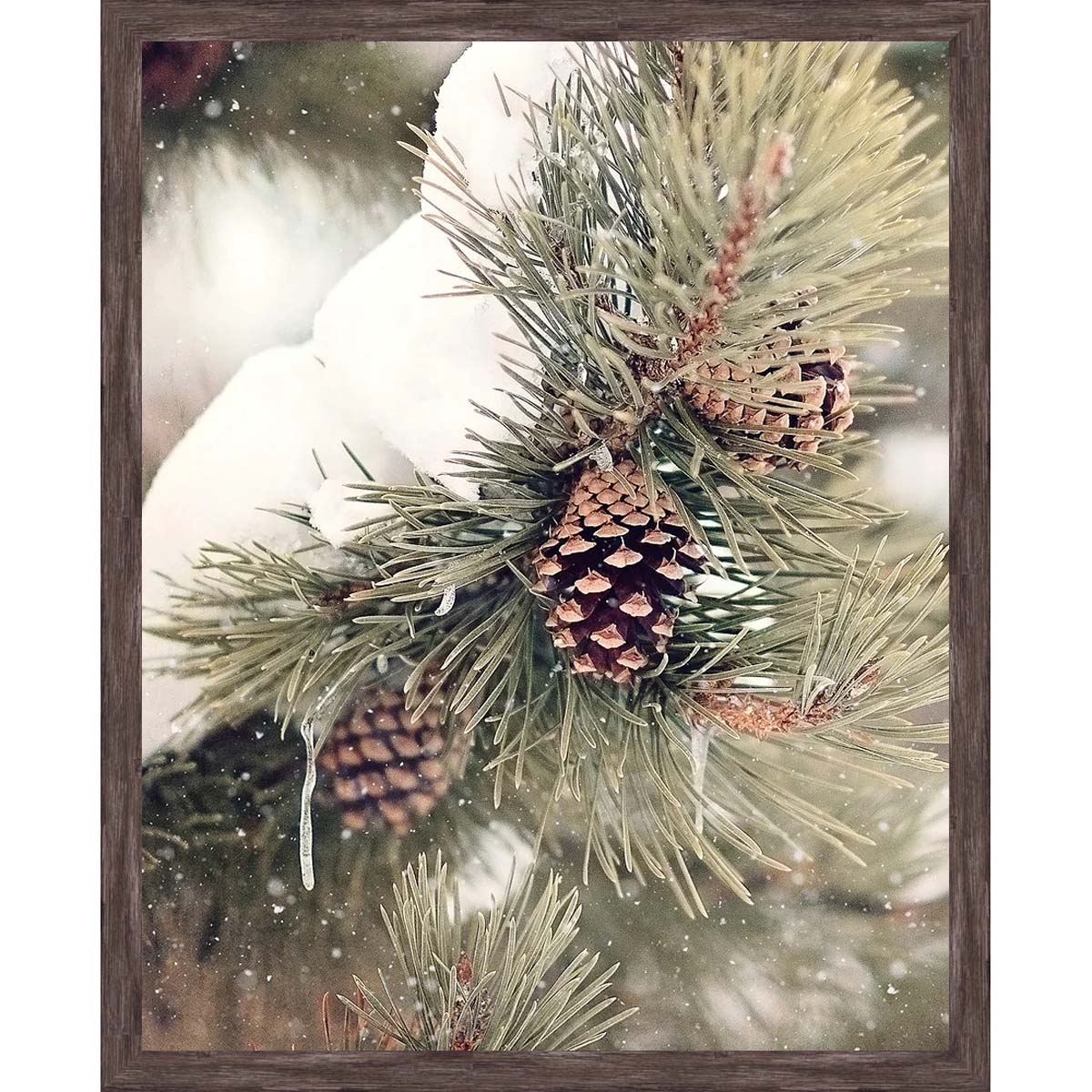 Winter Pinecones Wall Art