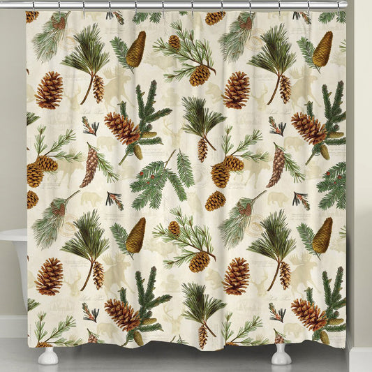 Pinecones and Wildlife Shower Curtain- SALE