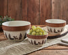 Woodland Moose & Bear Mixing Bowls - Set of 3- SALE