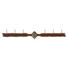 Diamond Old Silver Berry Concho 6 Hook Coat Rack