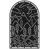 Moonlit Mountain View Metal Wall Art