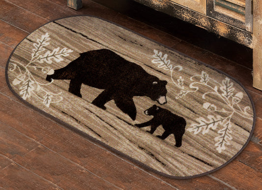 Acorn Bears Oval Bath Rug