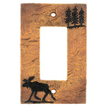 Moose Forest Stone Rocker Plate - SALE