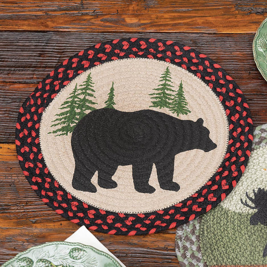 Bear Silhouette Braided Placemat