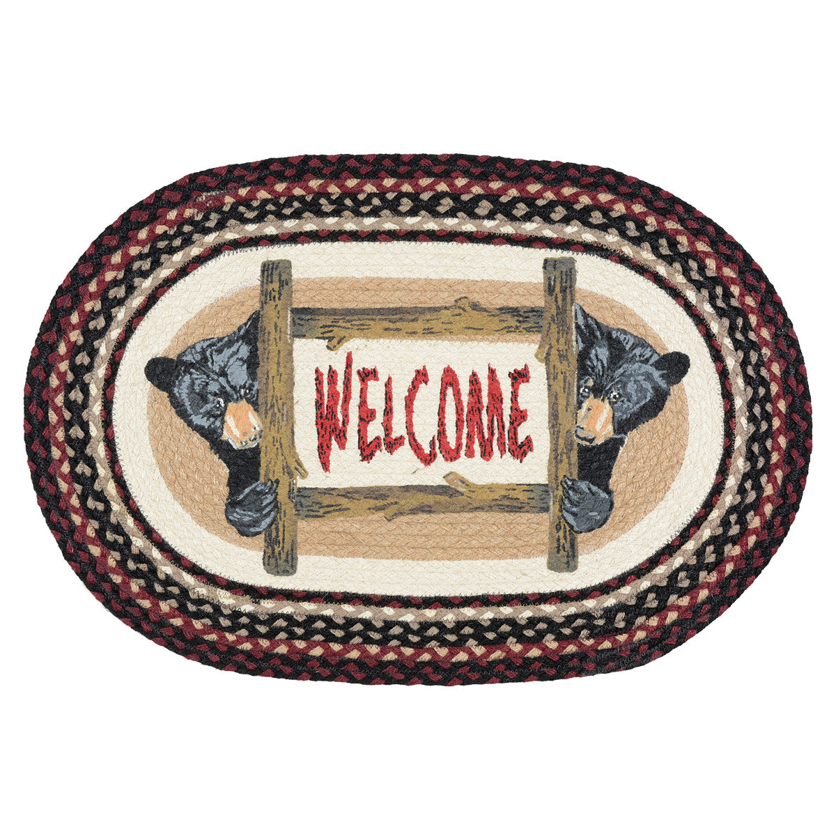 Welcome Cub Braided Accent Rug