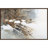 Winter Wolves Framed Canvas