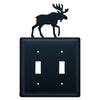Wrought Iron Moose Double Switch Cover - OUT OF STOCK UNTIL 06/29/2026