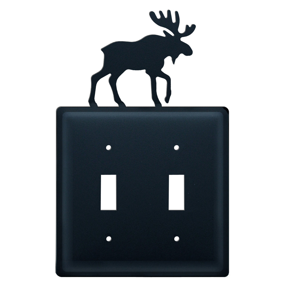 Wrought Iron Moose Double Switch Cover - OUT OF STOCK UNTIL 06/29/2026