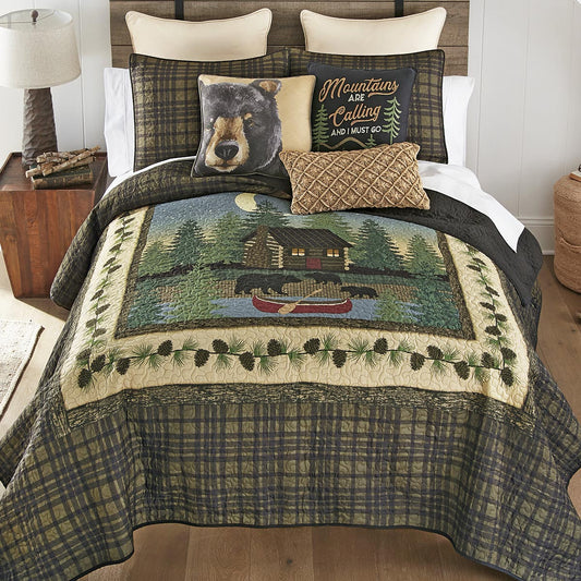 Black Bear Lake Retreat Quilt Bed Set - Queen - CLEARANCE