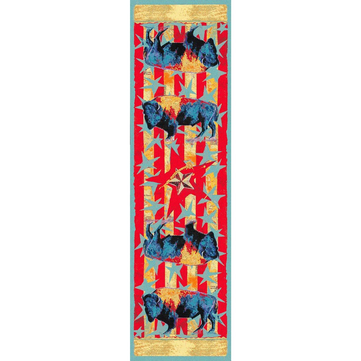 Ruiz Buffalo Stars & Stripes Rug - 2 x 8