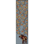 Moose Blossom Blue Rug - 2 x 8