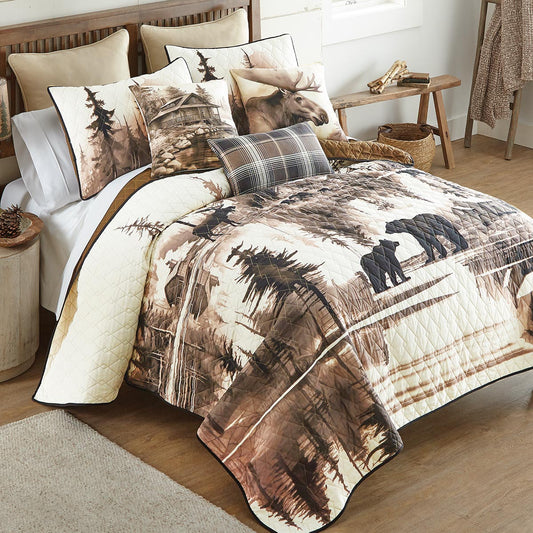 Wildlife Hideaway Quilt Bed Set - King