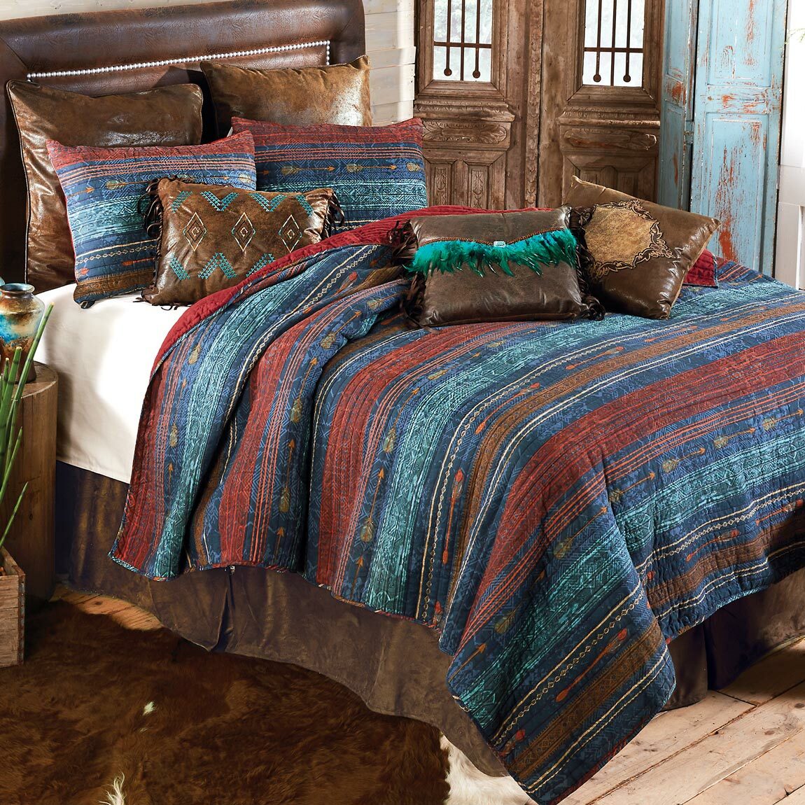Sunset Arrows Quilt Bed Set - King
